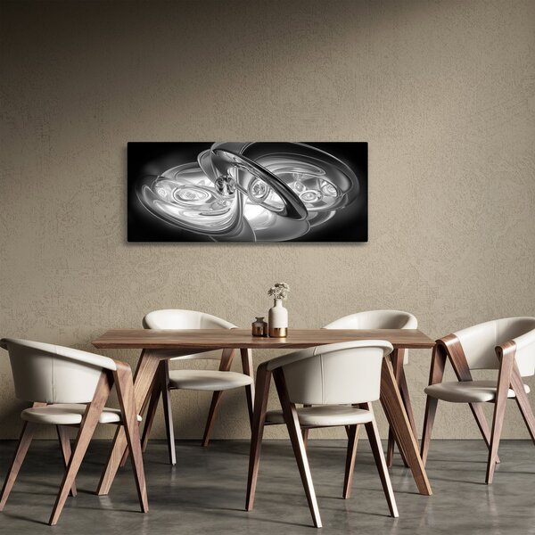 Slika moderne sive apstrakcije (120x50 cm)