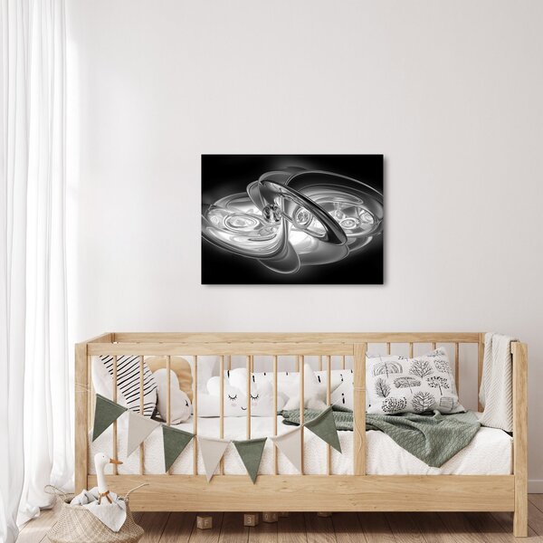 Slika moderne sive apstrakcije (70x50 cm)