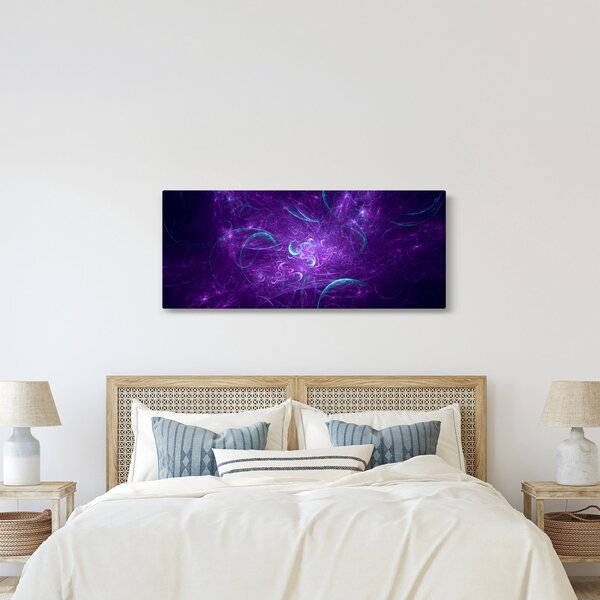 Slika moderne plave apstrakcije (120x50 cm)