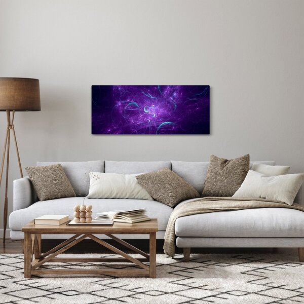Slika moderne plave apstrakcije (120x50 cm)