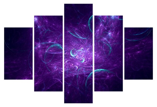 Slika moderne plave apstrakcije (150x105 cm)