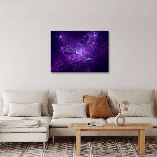 Slika moderne plave apstrakcije (70x50 cm)