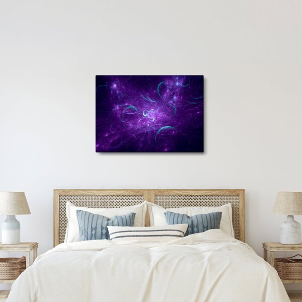 Slika moderne plave apstrakcije (70x50 cm)