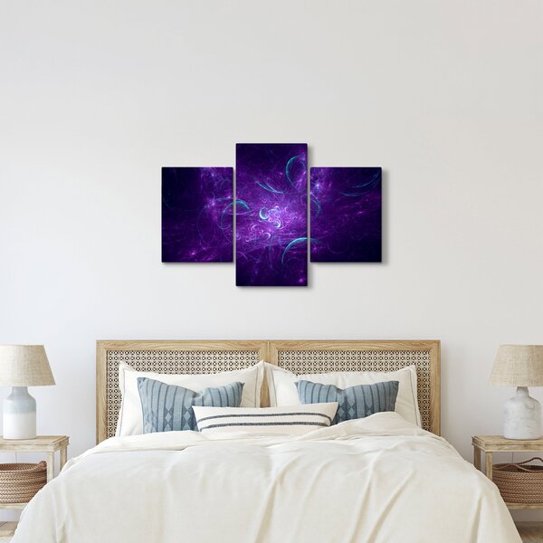 Slika moderne plave apstrakcije (90x60 cm)
