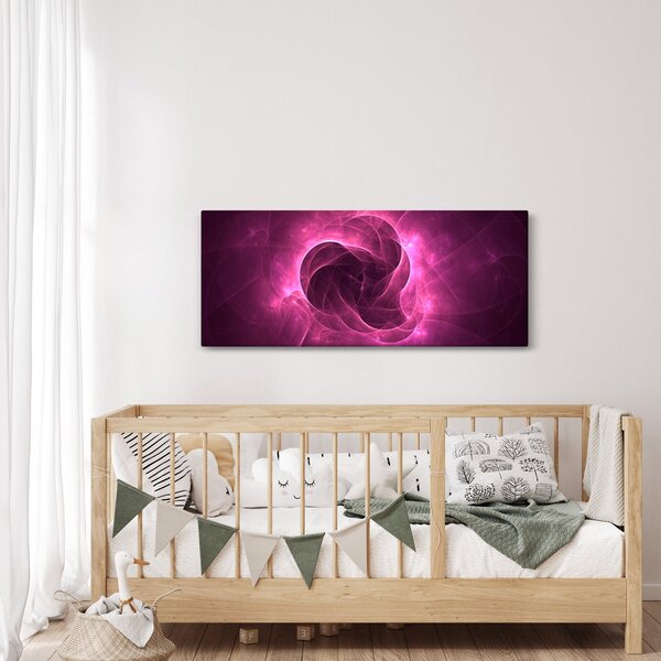 Slika moderne ružičaste apstrakcije (120x50 cm)