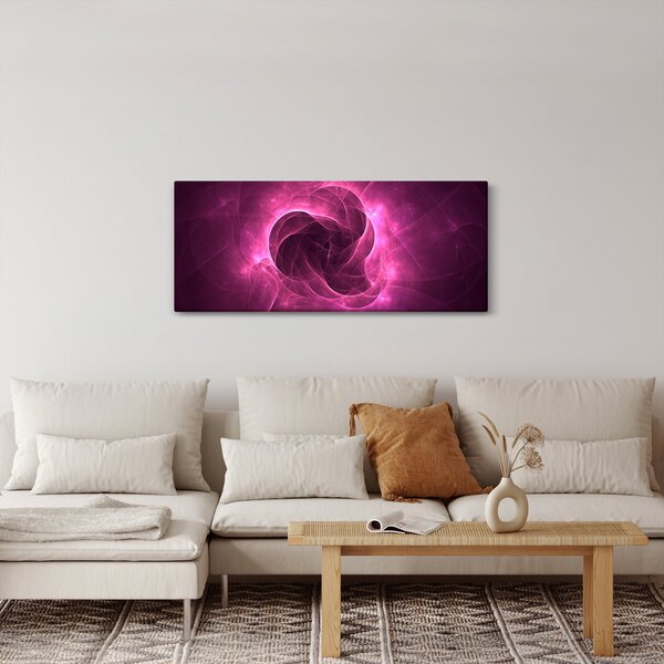 Slika moderne ružičaste apstrakcije (120x50 cm)