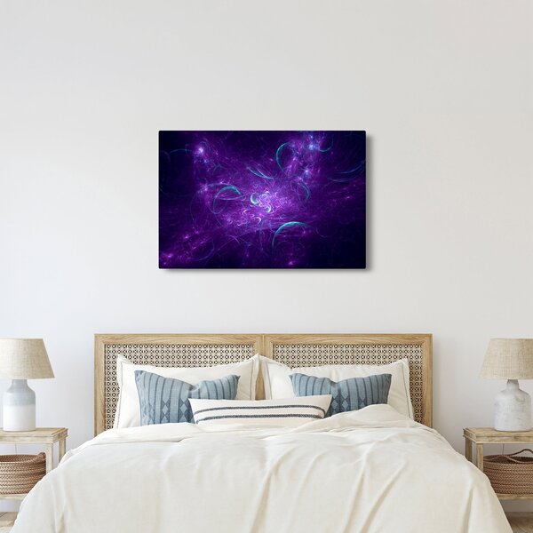 Slika moderne plave apstrakcije (90x60 cm)