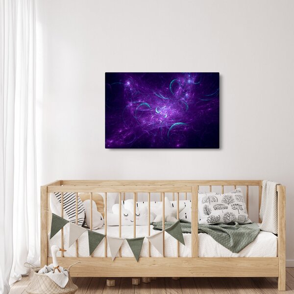 Slika moderne plave apstrakcije (90x60 cm)
