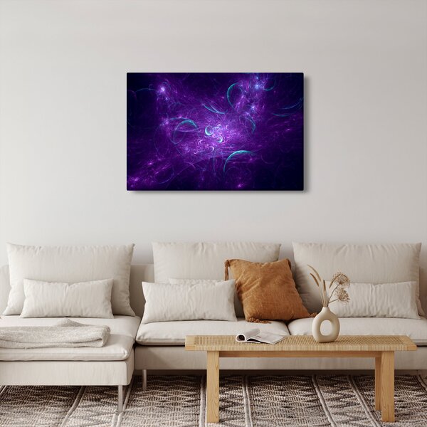 Slika moderne plave apstrakcije (90x60 cm)