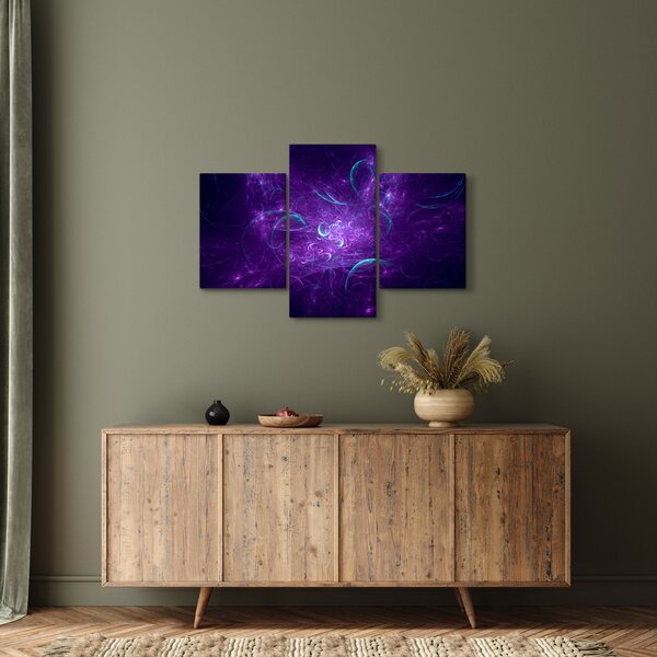 Slika moderne plave apstrakcije (90x60 cm)