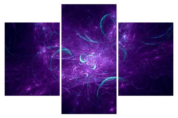 Slika moderne plave apstrakcije (90x60 cm)