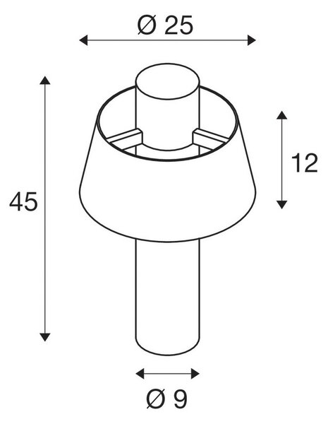 SLV Podna lampa Photoni 45, hrđave boje, aluminij, visina 45 cm, Smeđa / hrđa, Aluminij