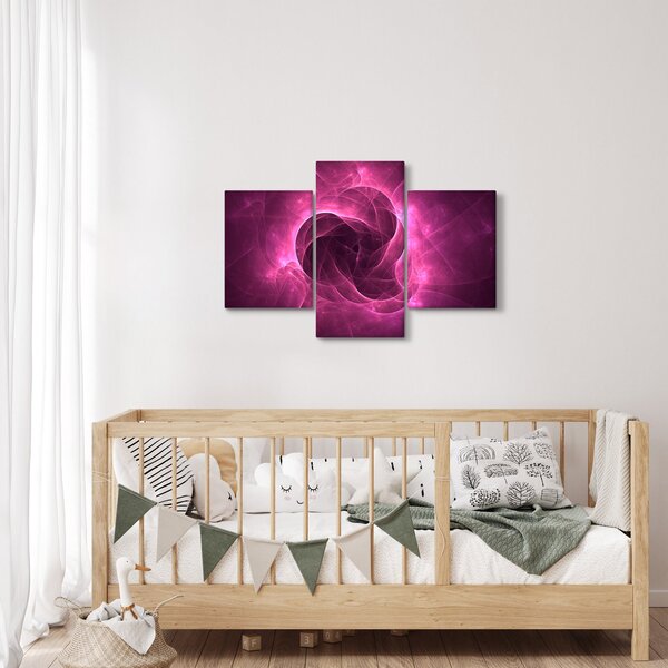 Slika moderne ružičaste apstrakcije (90x60 cm)