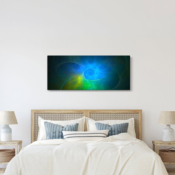 Slika plave apstrakcije (120x50 cm)