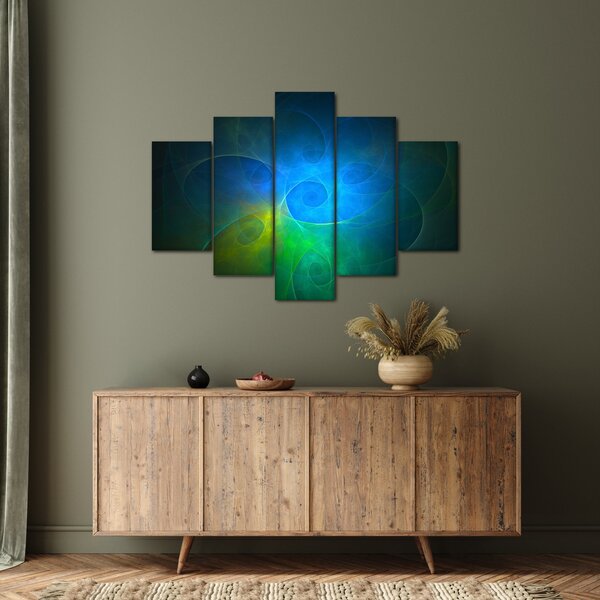 Slika plave apstrakcije (150x105 cm)