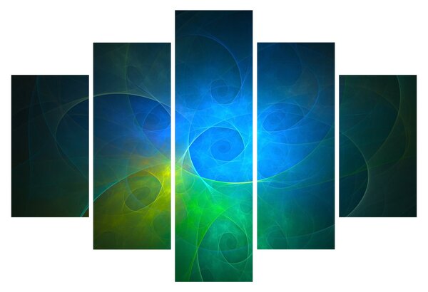Slika plave apstrakcije (150x105 cm)
