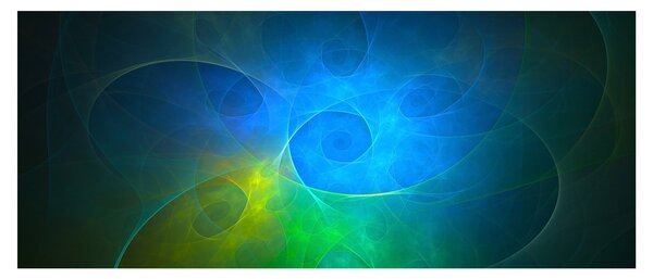 Slika plave apstrakcije (120x50 cm)