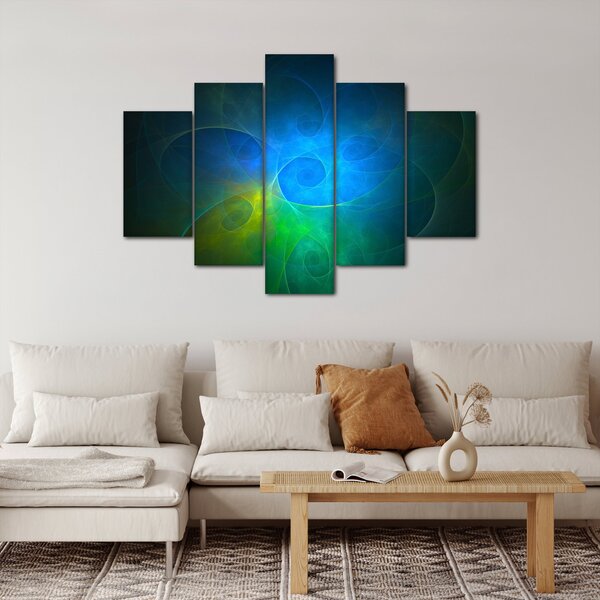 Slika plave apstrakcije (150x105 cm)