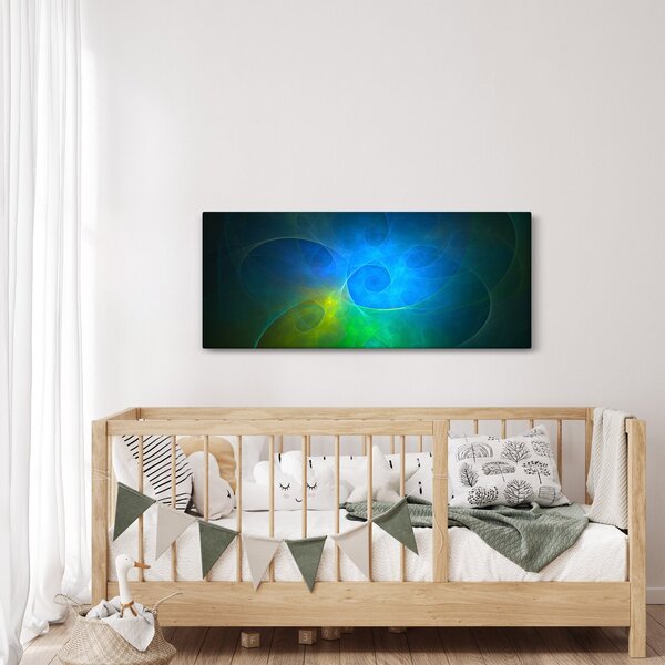 Slika plave apstrakcije (120x50 cm)