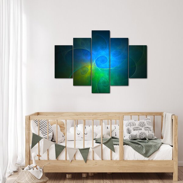 Slika plave apstrakcije (150x105 cm)