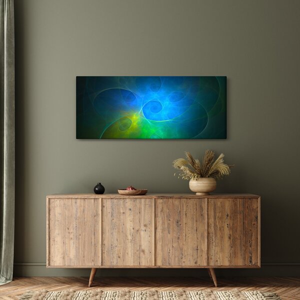 Slika plave apstrakcije (120x50 cm)