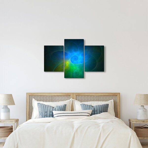 Slika plave apstrakcije (90x60 cm)