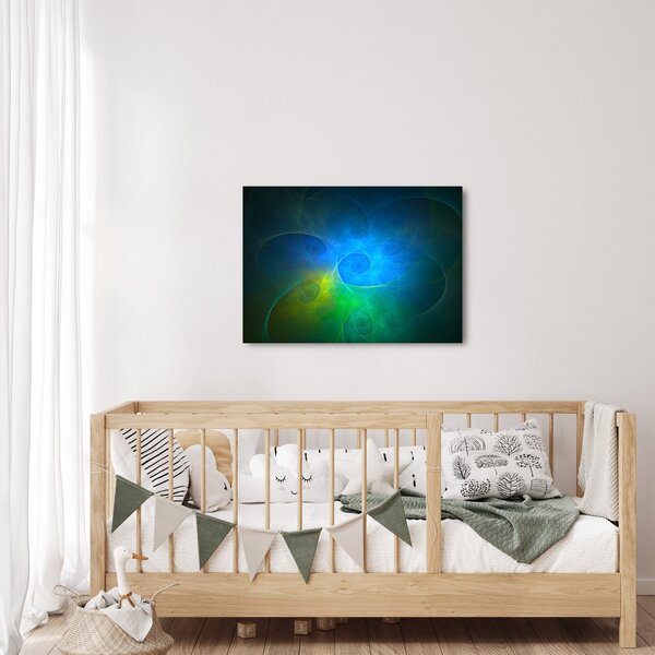 Slika plave apstrakcije (70x50 cm)