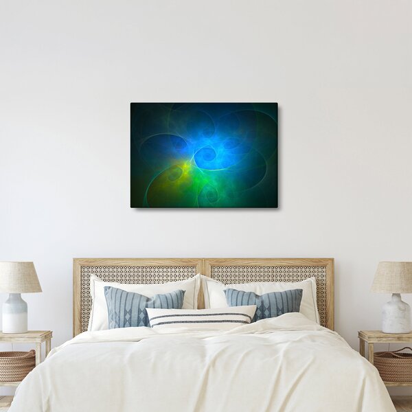 Slika plave apstrakcije (70x50 cm)