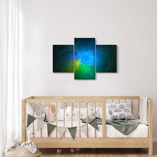 Slika plave apstrakcije (90x60 cm)
