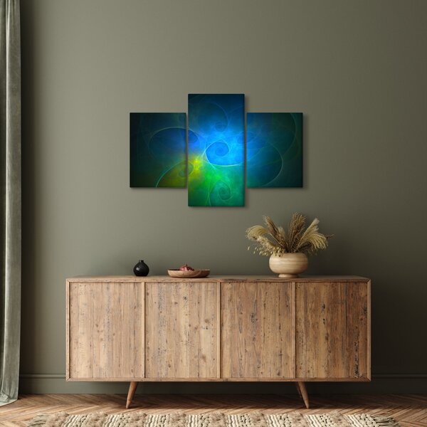 Slika plave apstrakcije (90x60 cm)