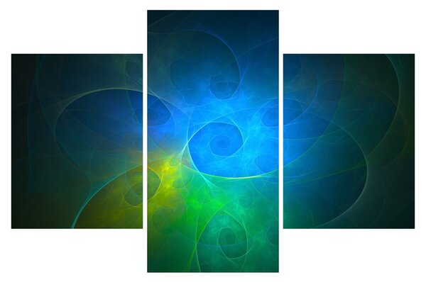Slika plave apstrakcije (90x60 cm)
