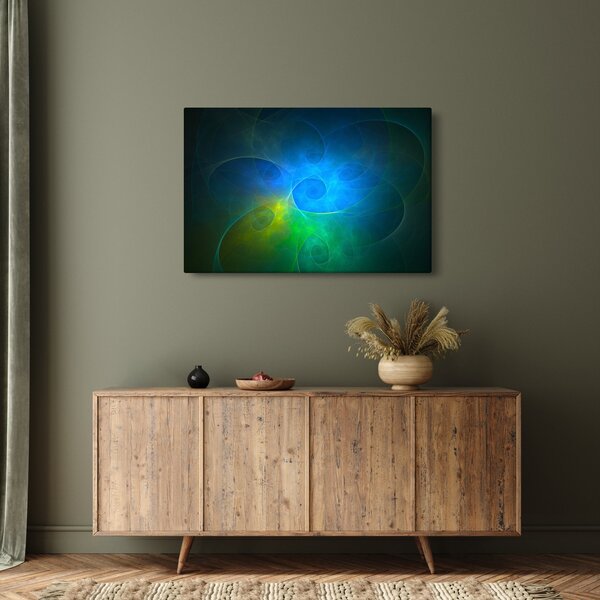 Slika plave apstrakcije (90x60 cm)
