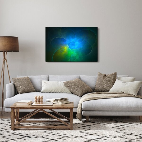 Slika plave apstrakcije (90x60 cm)