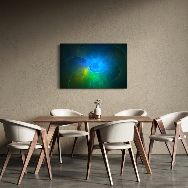 Slika plave apstrakcije (90x60 cm)