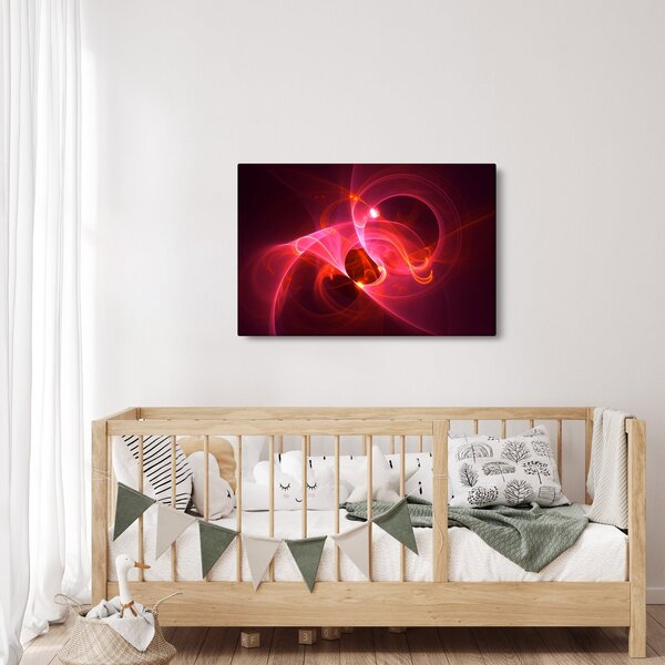 Moderna slika ružičaste apstrakcije (90x60 cm)