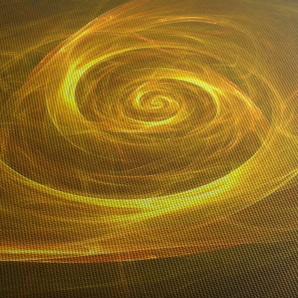Slika apstraktne žute spirale (120x50 cm)