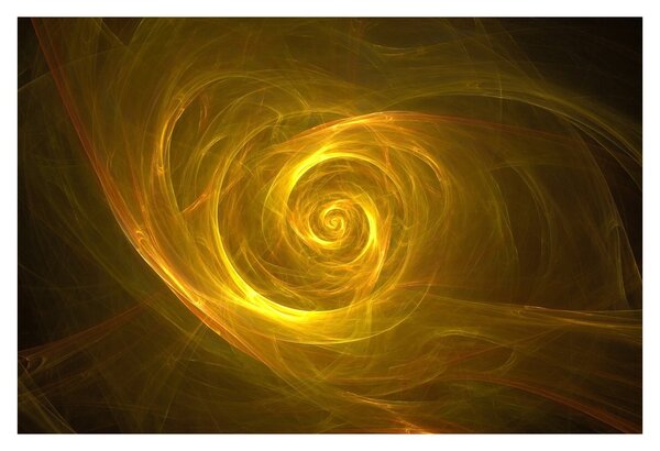 Slika apstraktne žute spirale (90x60 cm)