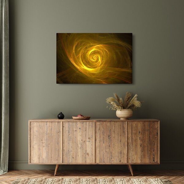 Slika apstraktne žute spirale (90x60 cm)