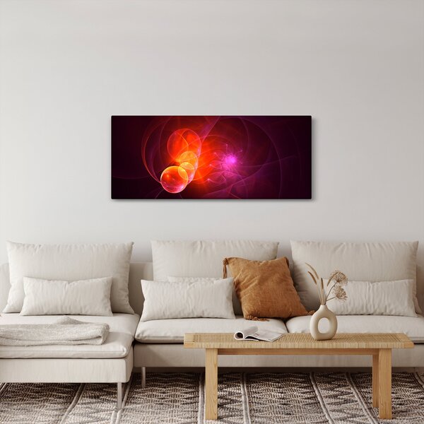 Moderna slika ružičaste apstrakcije (120x50 cm)