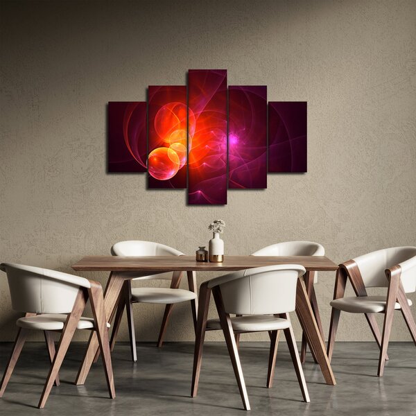 Moderna slika ružičaste apstrakcije (150x105 cm)