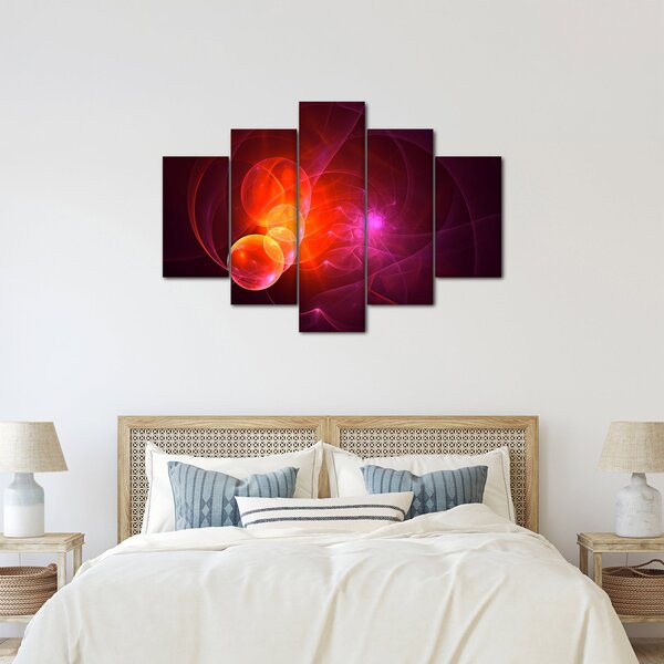 Moderna slika ružičaste apstrakcije (150x105 cm)