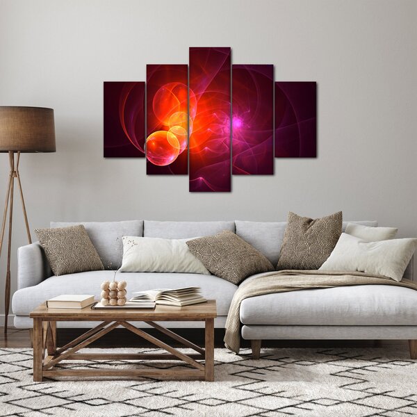 Moderna slika ružičaste apstrakcije (150x105 cm)