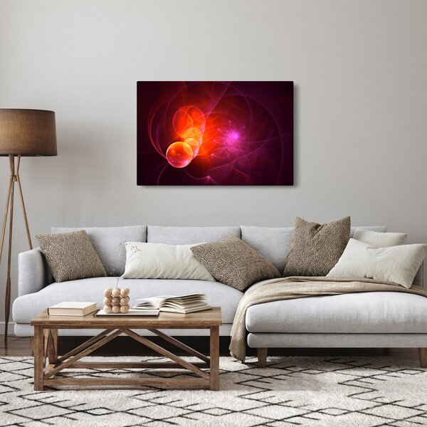 Moderna slika ružičaste apstrakcije (90x60 cm)