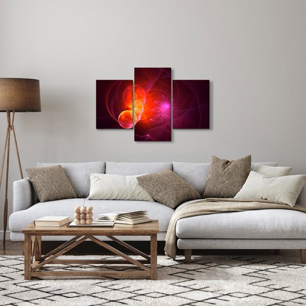 Moderna slika ružičaste apstrakcije (90x60 cm)