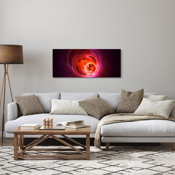 Moderna slika ružičaste apstrakcije (120x50 cm)