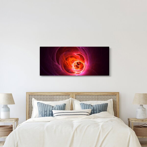 Moderna slika ružičaste apstrakcije (120x50 cm)
