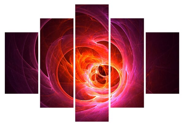 Moderna slika ružičaste apstrakcije (150x105 cm)