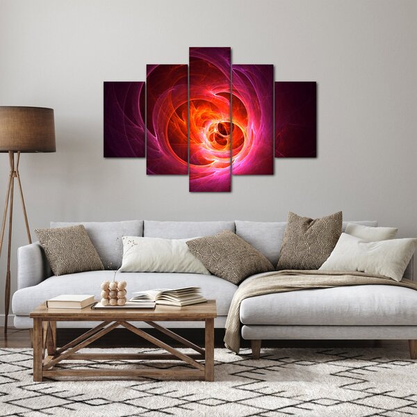 Moderna slika ružičaste apstrakcije (150x105 cm)