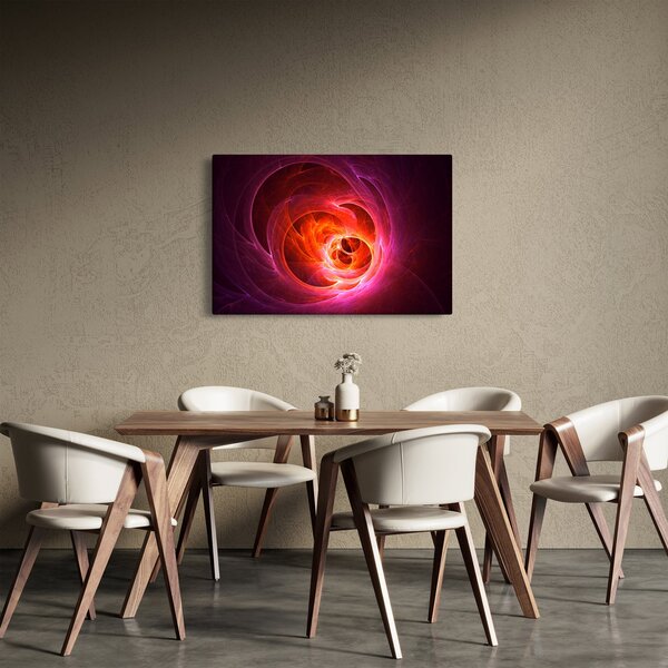Moderna slika ružičaste apstrakcije (90x60 cm)