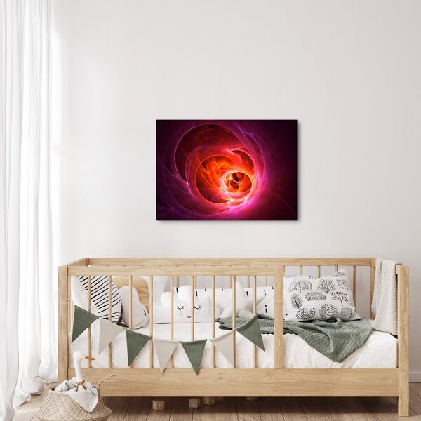 Moderna slika ružičaste apstrakcije (70x50 cm)
